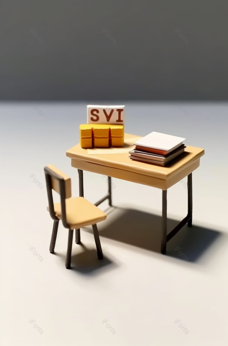 课桌椅上的书本玩具模型,高清,摄影图,摄影图片,图片大全,摄影图免费下载